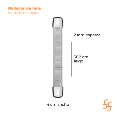 Rallador Lima Acero Inoxidable Corte 2mm Axen en internet