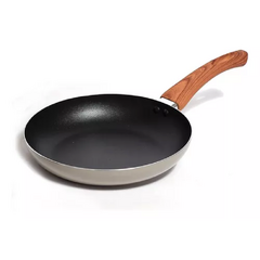 Sartén Antiadherente Cerámica Gris Mango Madera 28 cm Carol - comprar online