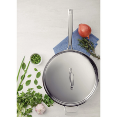 Sartén Tramontina Grano 30 Cm Acero Inoxidable Con Tapa - Bazar Colucci