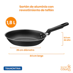 Sartén Teflón Tramontina Línea Loreto 26cm 1,8lt en internet