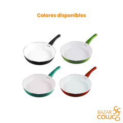 Sartén De Cerámica Antiadherente Con Mango De Silicona 28cm Carol - tienda online