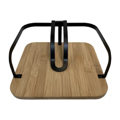 Servilletero con traba negro base bambú Carol - comprar online