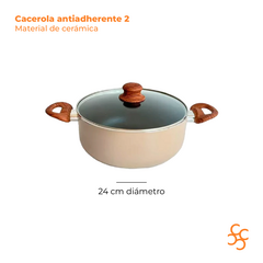 Batería De Cocina Areia Colores 5 Piezas Antiadherente Carol - comprar online