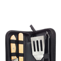 Set asado x4 piezas mango madera con estuche Crystal Rock - comprar online