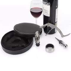 Set x4 accesorios de vino acero con estuche Carol - Bazar Colucci