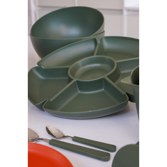 Set Plástico Línea Home Plato + Vasos + Cubiertos Varios Colores Carol - comprar online