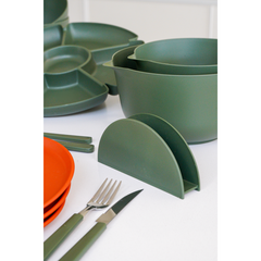 Set Plástico Línea Home Plato + Vasos + Cubiertos Varios Colores Carol en internet
