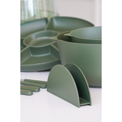 Set Plástico Línea Home Plato + Vasos + Cubiertos Varios Colores Carol - Bazar Colucci