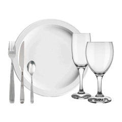 Set Fiestas Navidad Platos + Copas + Cubiertos x36 Piezas [Varias Opciones] - comprar online