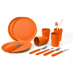 Set Plástico Línea Home Plato + Vasos + Cubiertos Varios Colores Carol - Bazar Colucci