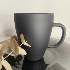 Taza Mug Vidrio Negro O Perla Mate Durax Armonia X6 - Bazar Colucci
