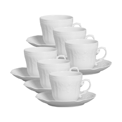 Set X6 Taza Café c/ Plato, Línea Mozart - Verbano - comprar online