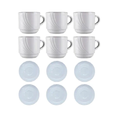 Set Taza Café c/ Plato, Línea Marzia - Verbano - comprar online