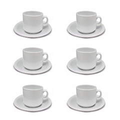 Set X6 Taza Té c/ Plato, Línea Recta - Verbano - comprar online