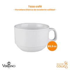 Set X6 Taza Café c/ Plato, Línea Távola - Verbano - Bazar Colucci