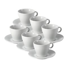 X6 taza té con plato Línea 1600 porcelana Tsuji - Bazar Colucci