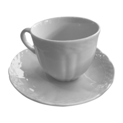 Taza Té Con Plato Vanna Porcelana Blanca Verbano X6 - comprar online