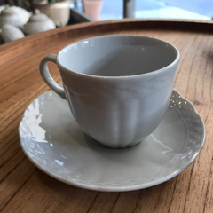 Taza Té Con Plato Vanna Porcelana Blanca Verbano X6 en internet