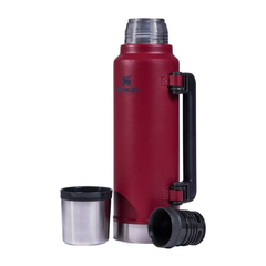 Termo clásico rojo acero 1,4 litros con asa Stanley - comprar online