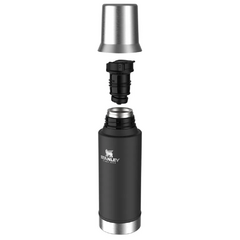 Termo clásico negro 800 ml con caja Stanley - comprar online