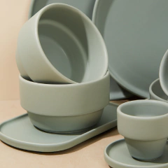 Plato Ensalada Menta Cerámica 22,5 cm Walplo Unidad - Bazar Colucci