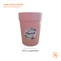 Vasos Plásticos Carol Sustentable Fusion Color Rosado X24 en internet