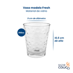 X12 Vaso Vidrio Tallo Corto Modelo Fresh Durax en internet