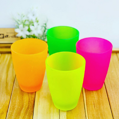 Vaso Vidrio Pampa Flour 400 ml Varios Colores Durax Set x6 - comprar online