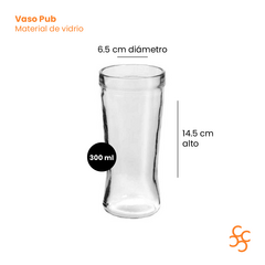 Vaso Vidrio Pub Trago Largo 300 ml Rigolleau x40 en internet