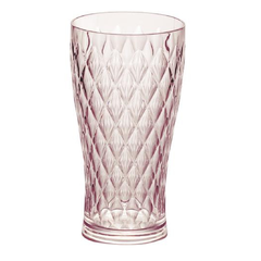 x6 vaso Glamour acrílico rosa 500ml Carol