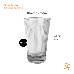 Vaso Scala Trago Largo 420 Cc Vidrio Durax X24 en internet