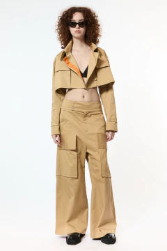 SACO TRENCH CORTO MYSTERONS CAMEL - comprar online