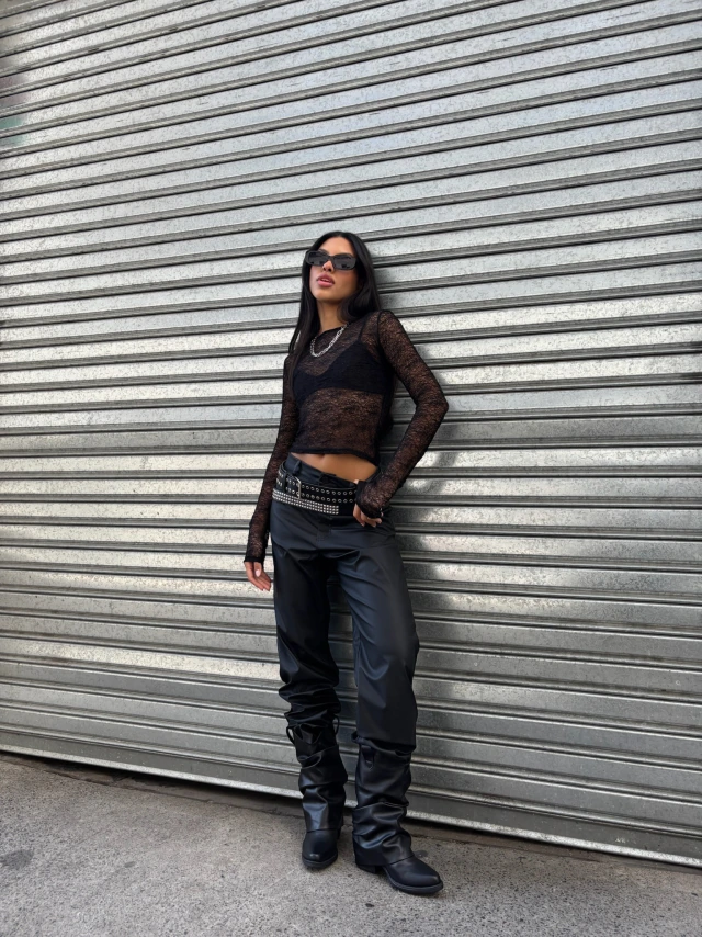 Wide leg engomado