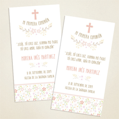 Estampita de recuerdo - COM 77N (con corte recto)