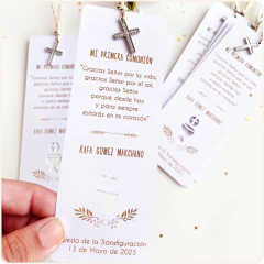 Estampita de recuerdo - COM 04V CON CRUZ en internet