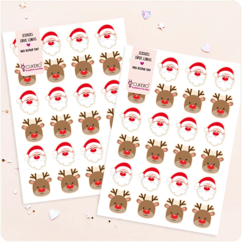 NR - Navidad Stickers Rodolfo 01 (24 U.) - comprar online
