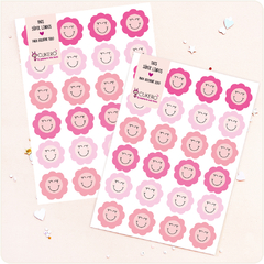 Stickers Florcitas rosas 001