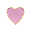 Platos corazón rosa x10