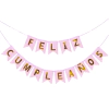 Banderin feliz cumpleaños Rosa pastel