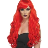 Peluca ondulada rojo