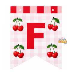Banderín Feliz cumpleaños cereza - comprar online