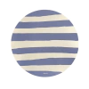 Plato de sitio rayado azul