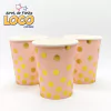 Vasos rosas lunares dorados x6
