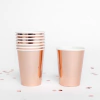 Vasos de polipapel rosa gold x6
