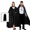Capa Dracula larga con cuello negra 130cm