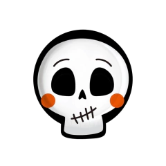Platos calavera x6