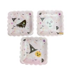 Platos cuadrados Halloween pastel