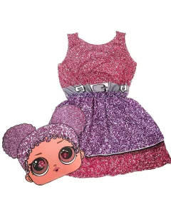 Disfraz LOL rosa y violeta