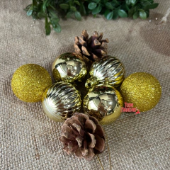 Bola pequeñas doradas x24 - comprar online