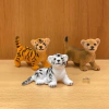 Mini tigres y leon felpa
